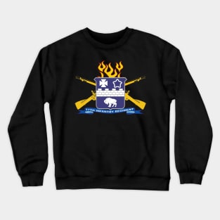 17th Infantry Regiment w Br - Ribbon Crewneck Sweatshirt